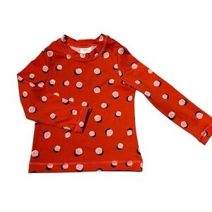 Hanna Andersson Swim Rashguard Long Sleeve Orange Top Size 3T